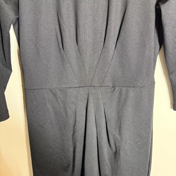 J. McLaughlin 3/4 Sleeve Fitted Knee Length Dress Women's XS Black Career Formal - Picture 5 of 9